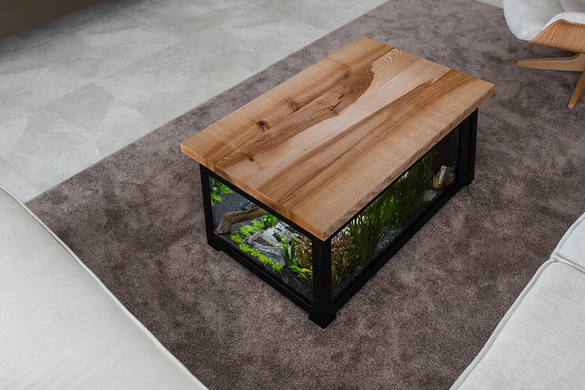 Aquariumtable JASAN – exotický konferenční stolek